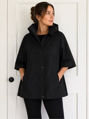 Samuel Dong Black Short-Sleeve Zip Jacket